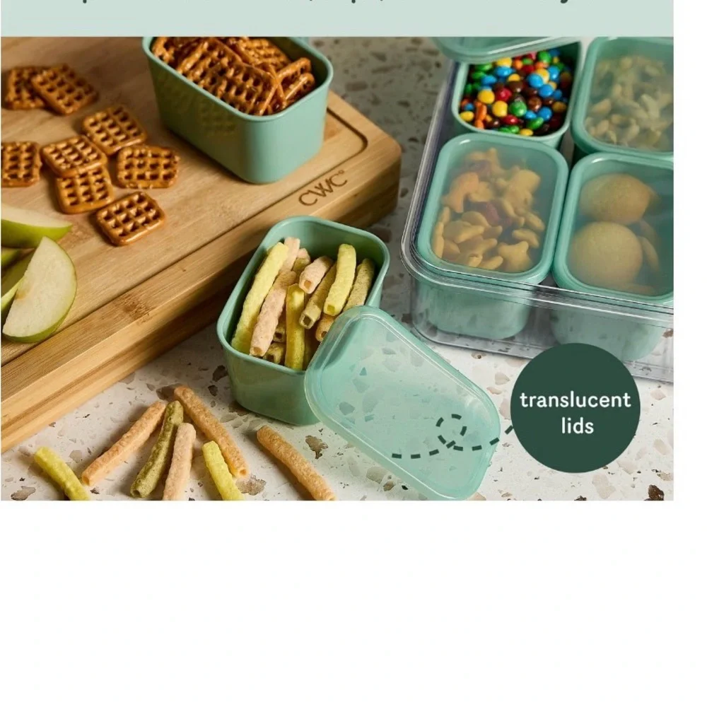 Cook with Color 8 Compartment Snack Container. Pack of 2 . NEW !!!!